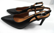 -NEW DV Dolce Vita Ericka Heel Pointy Sling Back Pumps Black Women's Shoes Sz 8