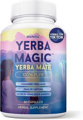 Yerba Magic Yerba Mate Capsules - 100% Pure Extract, High Potency Energy & Focus
