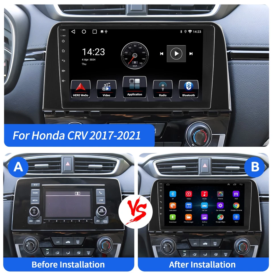 Radio estéreo de coche GPS navegación 2+32 GB para Honda CR-V CRV 2017-2021 Carplay Android 15 Foto 2 de 4
