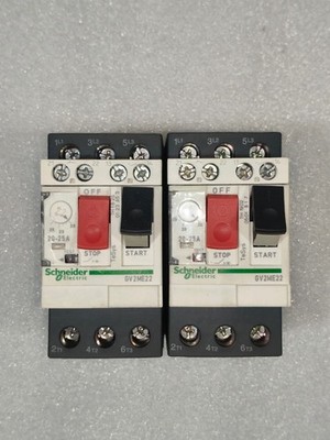 PACK OF 2 PCS SCHNEIDER GV2ME22 MOTOR PROTECTION CIRCUIT BREAKER RANGE 20-25AMP