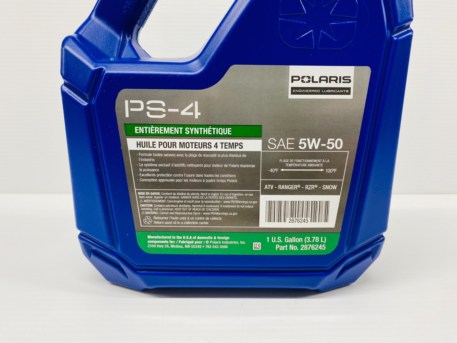 Polaris PS-4 Full Synthetic 5w50 Engine Oil - 2876245 - Ranger, RZR ...