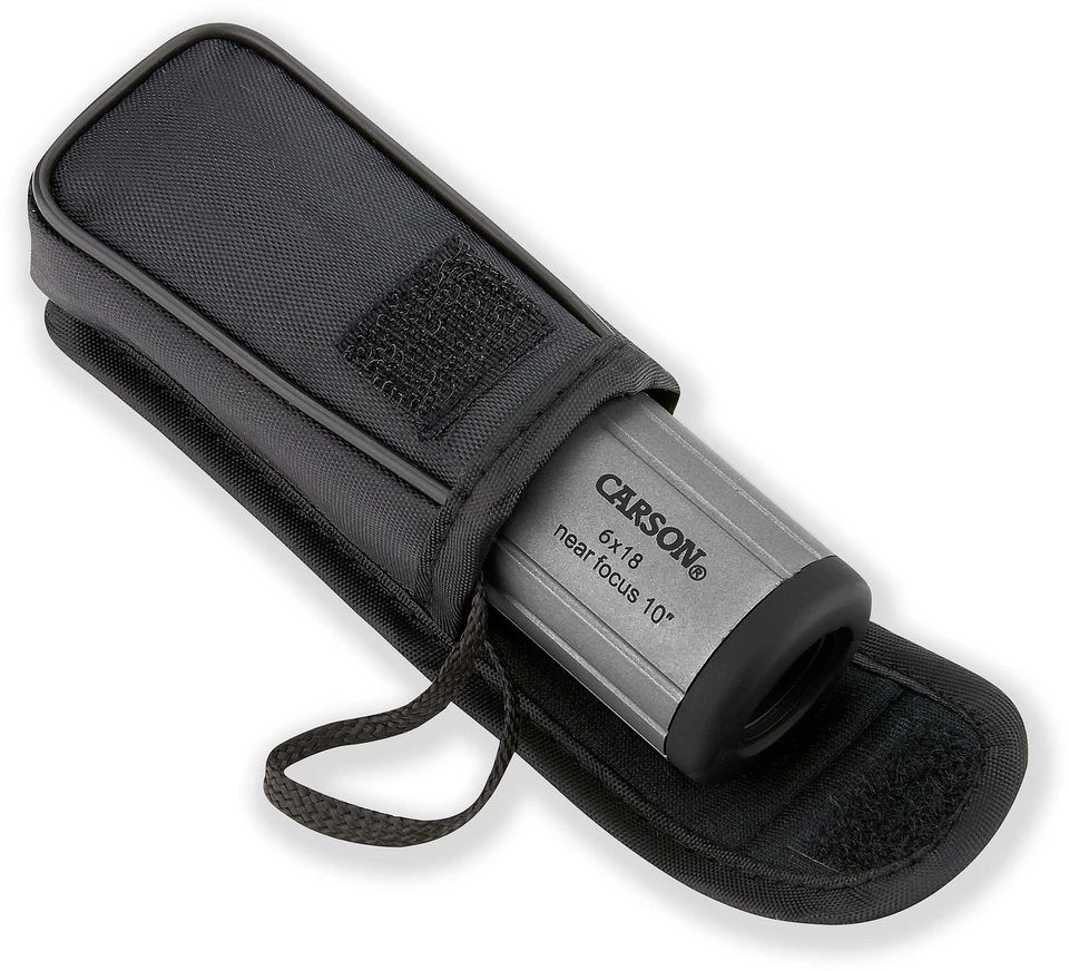 Carson CloseUp 6x18 Close-Focus Portable Monocular, Gray/Black CF-618 - Image 3 of 4