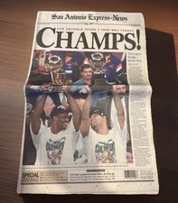 San Antonio Spurs 1998-99 NBA Champions Newspaper-San Antonio Express-News