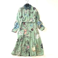 GUCCI x Kris Knight Flora Knight Silk Shirt Dress Floral Print 42 Made in Italy