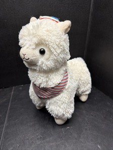 Alpaca Llama Cream Amuse Plush Stuffed Animal 12" Sailor Hat Scarf By Yesanime