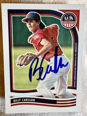 2024 Panini Stars and Stripes - Billy Carlson #183 (RC) AUTO IN PERSON White Sox