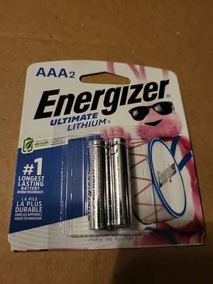 2 Energizer Ultimate Lithium AAA Battery