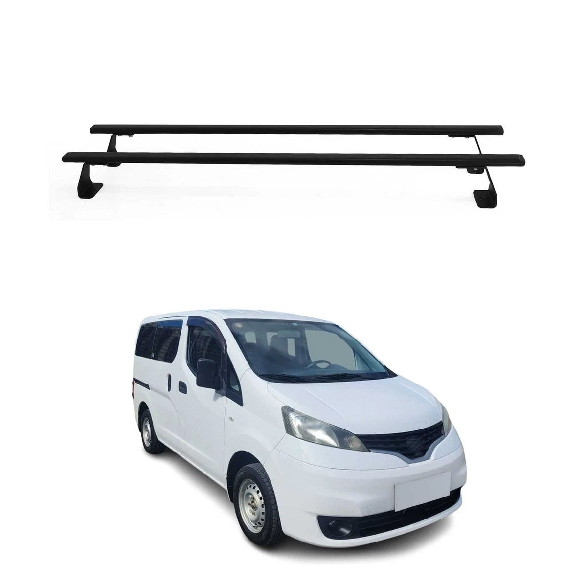 Rhino KammBar 3 Bar Roof Rack And Rear Roller Bundle Renault Trafic - View #8