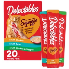 Hartz Delectables Squeeze Up Variety Packs Interactive Lickable Wet Cat Treats