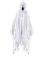 Halloween Grim Reaper Costume Halloween Hooded Cloak Cosplay Small White