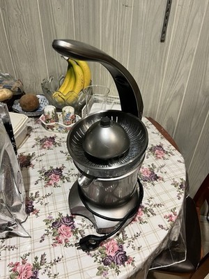 Breville Die-Cast Citrus Press Electric Juicer Easy Clean Stainless Steel Silver