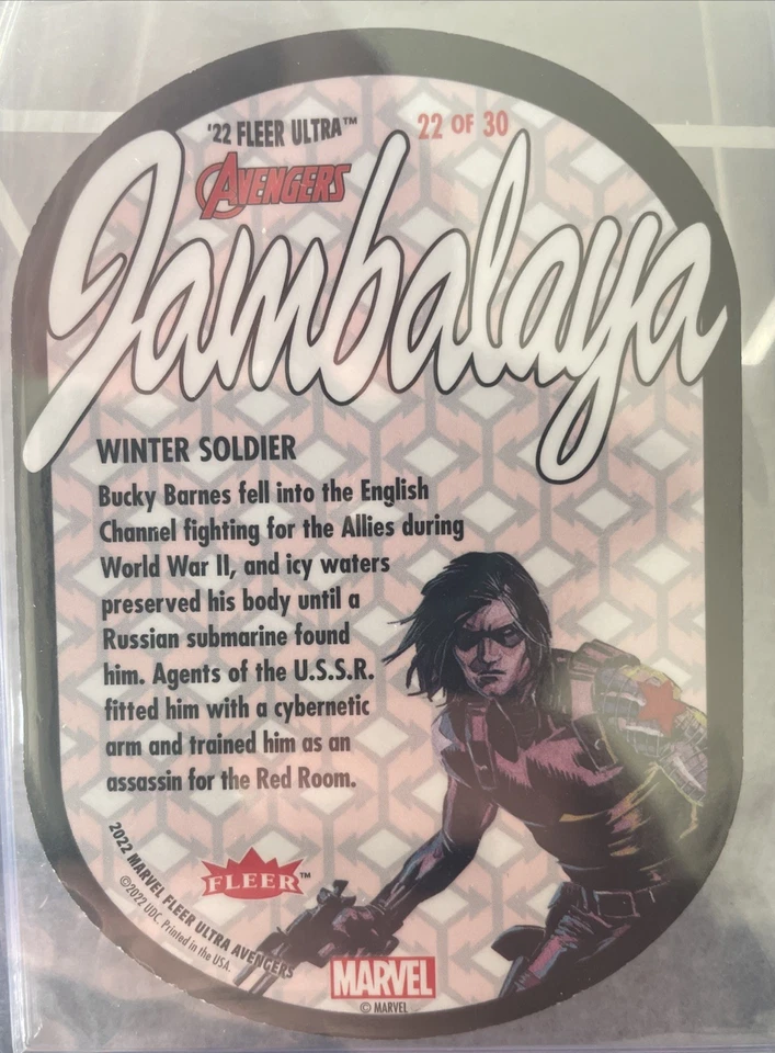 Fleer Ultra Avengers Jambalaya Winter Soldier #22 2022 Foto 2 de 2