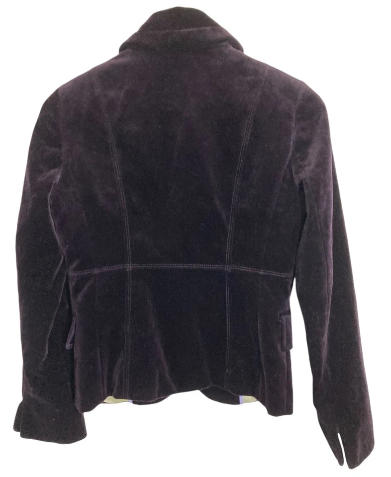 J Crew куртка женщин 2 фиолетовый блейзер бархата шикарный роскошь - Изображение 3 из 4