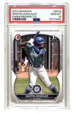 2023 Bowman Prospects BP28 Martin Gonzalez 1st Card PSA 10 Mariners 