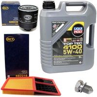 MotoröL Filter Set 5W40 5Liter + ÖLablassschraube FüR Seat Leon Skoda VW Polo