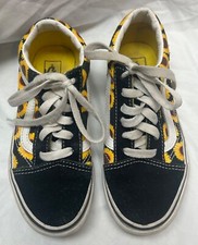 Kids Vans Old Skool Sunflower Checkered Sneakers Size 2.5