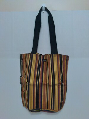 Longaberger - Fabrics - New (Open) - Large Lunch Tote - in Autumn Stripe