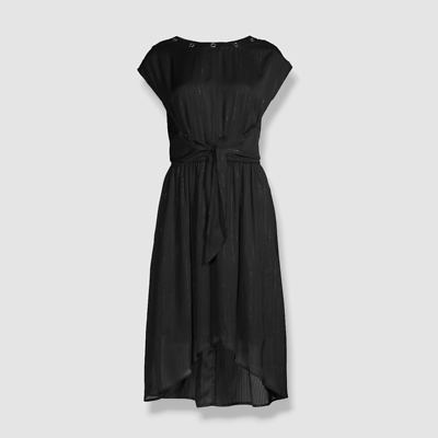 Michael Michael Kors Womens Metallic Tie front Tunic Dress Black M