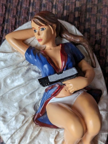 Lara Croft Figure In Tomb Raider 2 Blue Robe Vintage Atlas Editions 44 Sexy - Picture 2 of 8