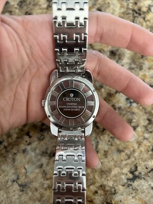Croton Silver Crystal See-Through Face Watch | eBay display picture 1