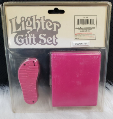 Cigarette Lighter Gift Set - Pink Thong
