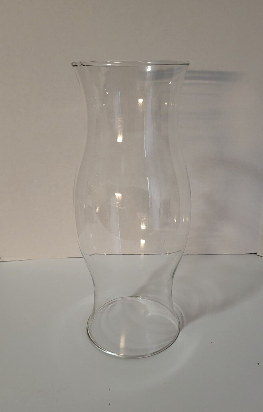 Large Clear Glass Hurricane Chimney Shade Candle Cover Colonial Style