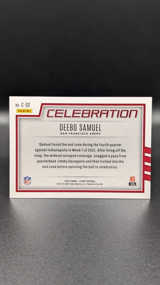 Deebo Samuel 2022 Score Celebration Football #C-DS San Francisco 49ers - Image 2 of 2