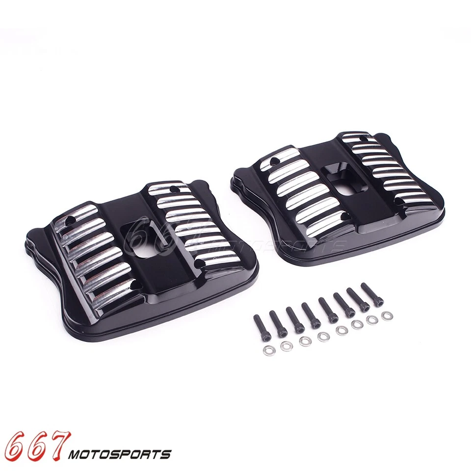 Par de cubiertas de caja negra para motocicleta Harley Sportster 1200 883 2004-2017 Foto 3 de 4