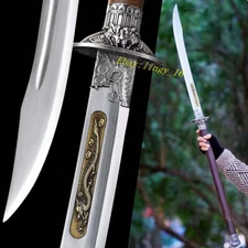 Chinese Broadsword Sword Long Handle Saber Sharp 1095 Carbon Steel WUSHU 斩马刀 Dao