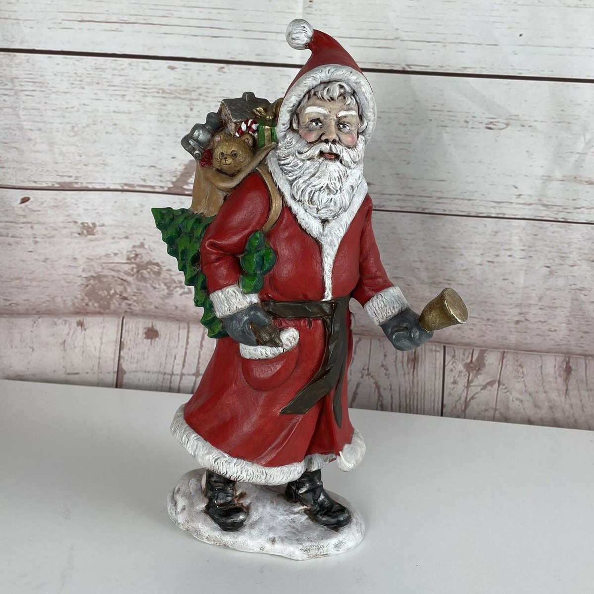Vintage Hand Painted Ceramic Santa Claus Figurine 10”- Collectible