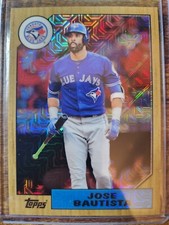 2017 Topps Silver Promo Pack Jose Bautista 1987 Mojo Chrome Refractor #87-JBU