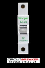 STEEPLE 6 AMP CURVE B 6kA MCB CIRCUIT BREAKER D2SB06B