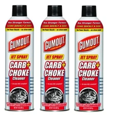 3 GUMOUT Carburetor & Choke Cleaner Valve Metal Parts Jet Spray Carb Engine 14oz