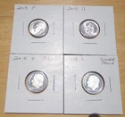 2015 P D S S Roosevelt Dime Silver & Clad Proof 4 Coin Set Lot