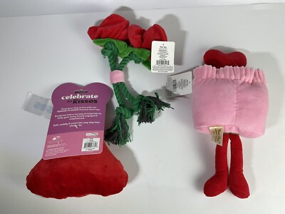 Lot of 3 New Dog Toys Hershey's Kisses Crinkles & Squeaks Roses Rope NWT  Lot #4 | eBay