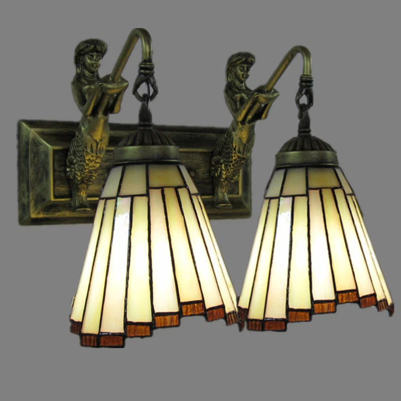 Stained glass vanity lights deals