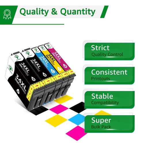5 XL Drucker-Patronen für Epson 34 XL WorkForce Pro WF-3700 WF-3720 WF-3725 DWF! - Bild 5 von 6