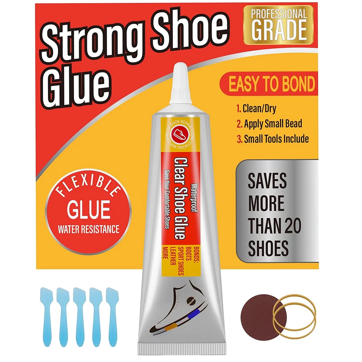 FIX ALL Clear Flexible Adhesive Contact Glue Seal & Repair Rubber