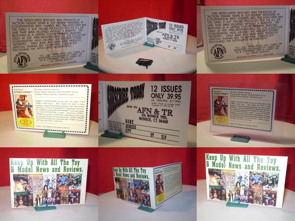 GI JOE COBRA 1993 DETONADOR DRIVER NITRO-VIPER 100 %+ TARJETA DE ARCHIVO RARA ARAH VINTAGE Foto 4 de 4