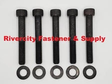 (5) M10 (1.25) X 70 Socket Allen Head Cap Screws / Bolts (5) M10 Flat Washer