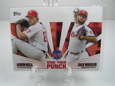 Topps 2023 Series 1 Baseball Card #12P-10 Aaron Nola Zack Wheeler One-Two Punch