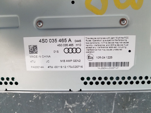 2018 Audi R8 Bang & Olufsen Amplifier Amp #1993 S2 - Picture 5 of 5