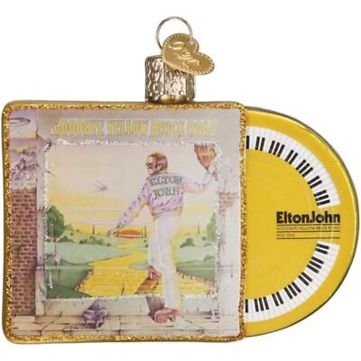 Old World Christmas Glass Ornament, Goodbye Yellow Brick Road Album, w/ OWC Box