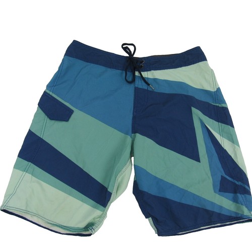 Volcom Board Shorts Pure FUNction men's blue W32 pocket Cinch Fly