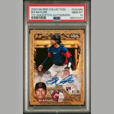 2023 Topps Chrome Gilded BO NAYLOR Rookie Gold Etch Autograph /99 PSA 10