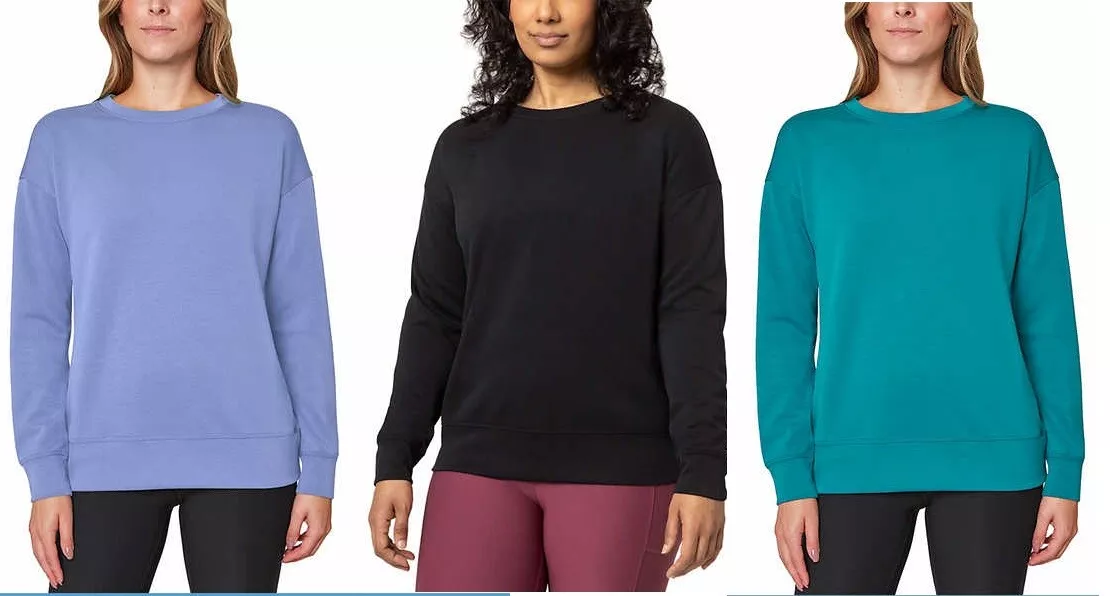 Mondetta Ladies Scuba Long Sleeve Crewneck