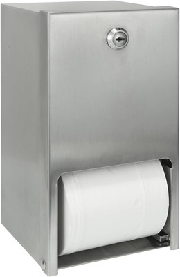 Lockable 2-Roll Commercial Toilet Paper Dispenser - Vandal-Resistant Design