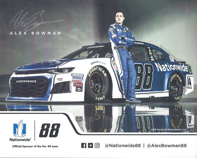  2018 ALEX BOWMAN ''NATIONWIDE HENDRICK'' #88 NASCAR MONSTER ENERGY CUP POSTCARD
