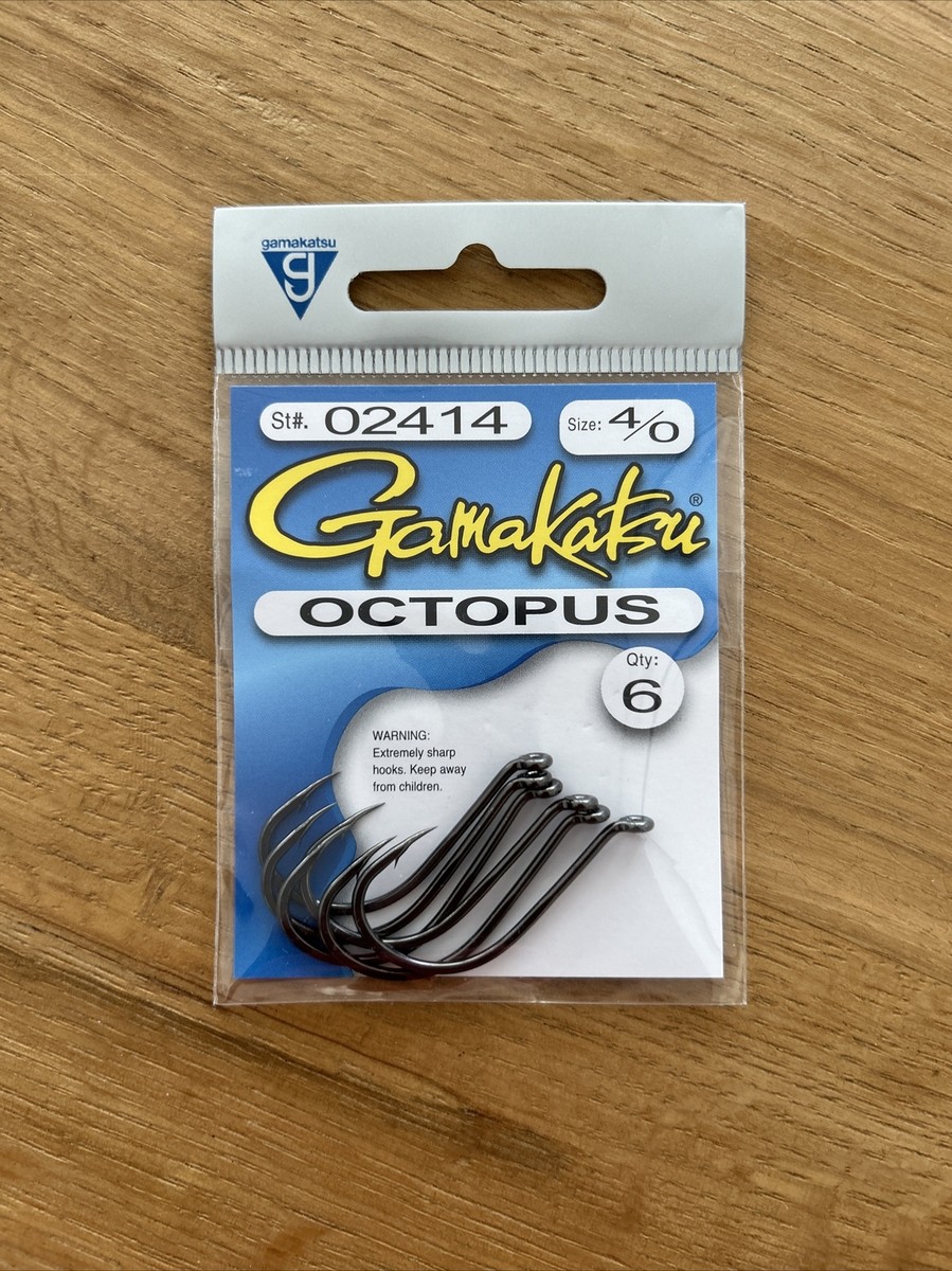 GAMAKATSU 4/0 OCTOPUS HOOKS # 02414 GAMAKATSU 6 HOOKS PER PK | eBay
