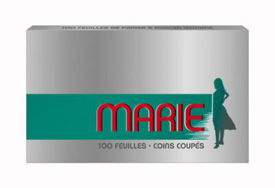 10 Heftchen MARIE Zigarettenpapier, Doublewindow, 100 Blättchen pro Heftchen